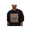 Coach Ss24 Logo Letter Applique Round Neck Short Sleeve T-Shirt Men T-Shirts Black CR489-BLK