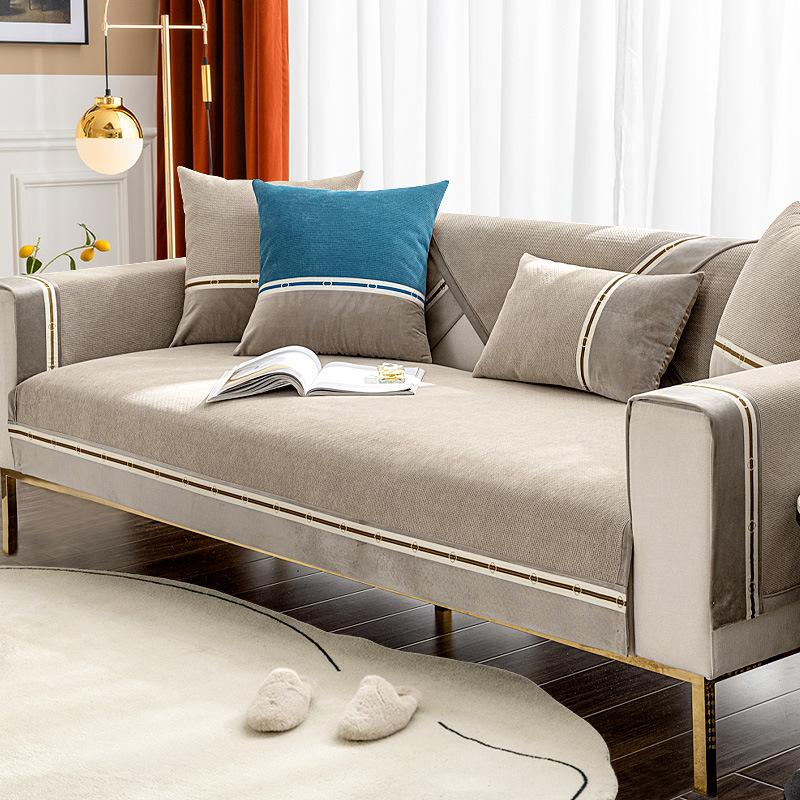 

Современная простая нескользящая подушка, универсальный чехол для дивана на четыре сезона, тканевая подушка для дивана из синели 70*70cm