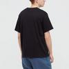 UNIQLO Essentials Printed Fitted Crew Neck Regular T-Shirt Unisex Tops Black 438030-09