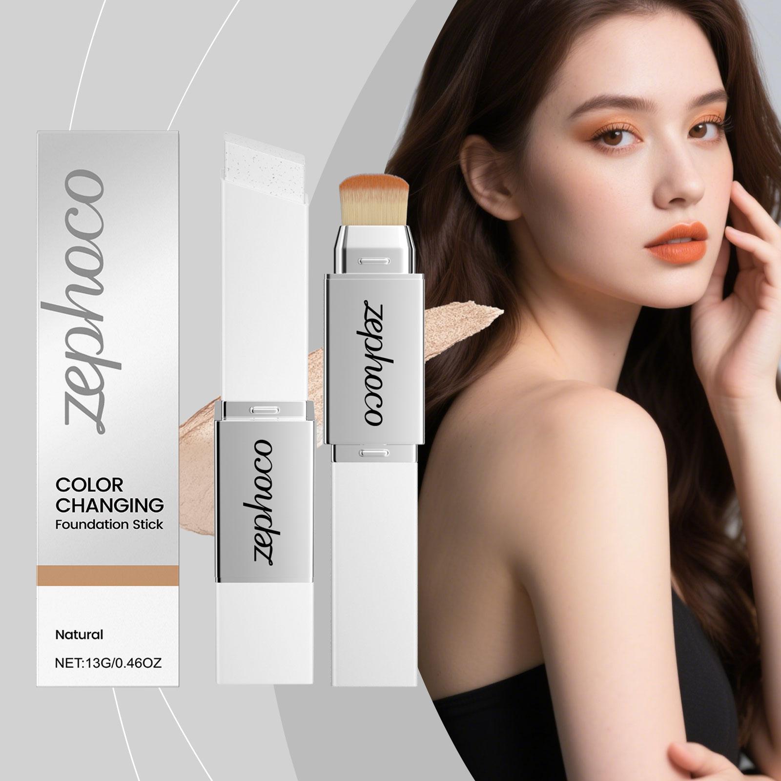 

two-in-one Color-changing Foundation Stick Lightweight Hydrating Brightening Matte Moisturizing Foundation Concealer Makeup 13g