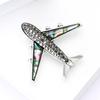 Fashion Design Alloy Abalone Shell Airplane Brooch Creative Versatile Men'S And Women'S Clothing Corsage Ornament Pin
