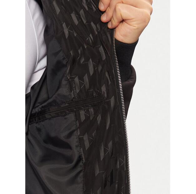 Демисезонная куртка KARL LAGERFELD 505098 551517, черная, стандартный крой