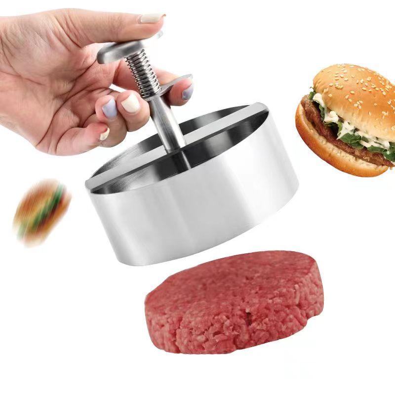 304 Stainless Steel Hamburger Meat Press Burger Patty Maker Mold Cake Grill Meat Tool Beef Pork Rice Press Making Molds 4
