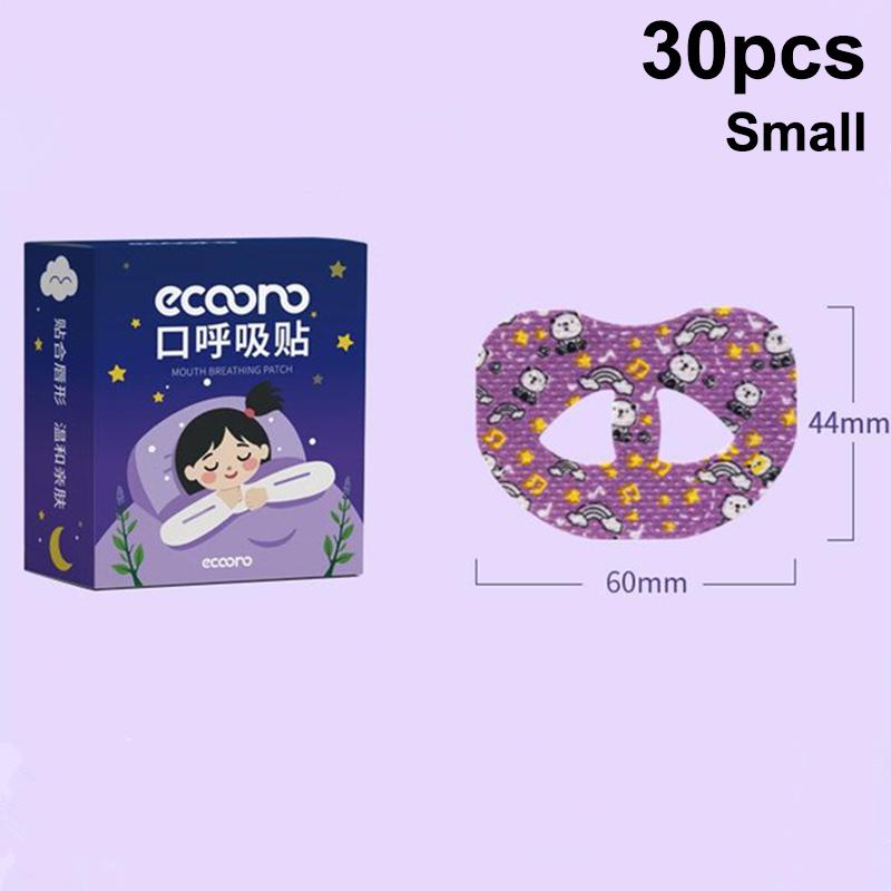 30 Pcs Cartoon Anti Snoring Nose Breathing Improving Patch Mouth Closure Tape Sleep Aid Breathing Stickers Mouth Ease Sleep Tape