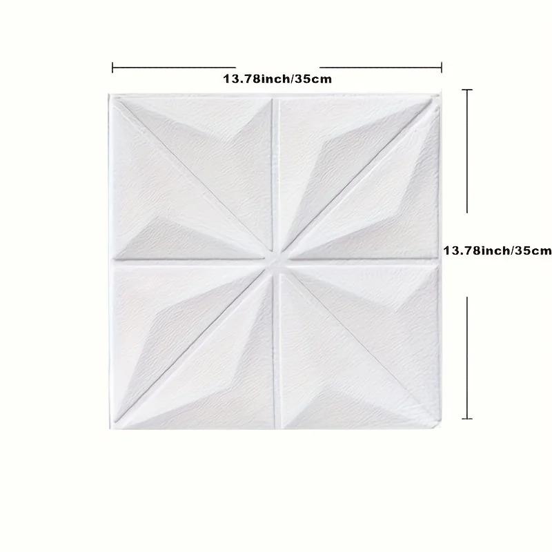 35*35cm 3d Self-adhesive Wall Stickers Ceiling Background Foam Waterproof Anti-collision Wallpaper Room Decor Warm Decoration