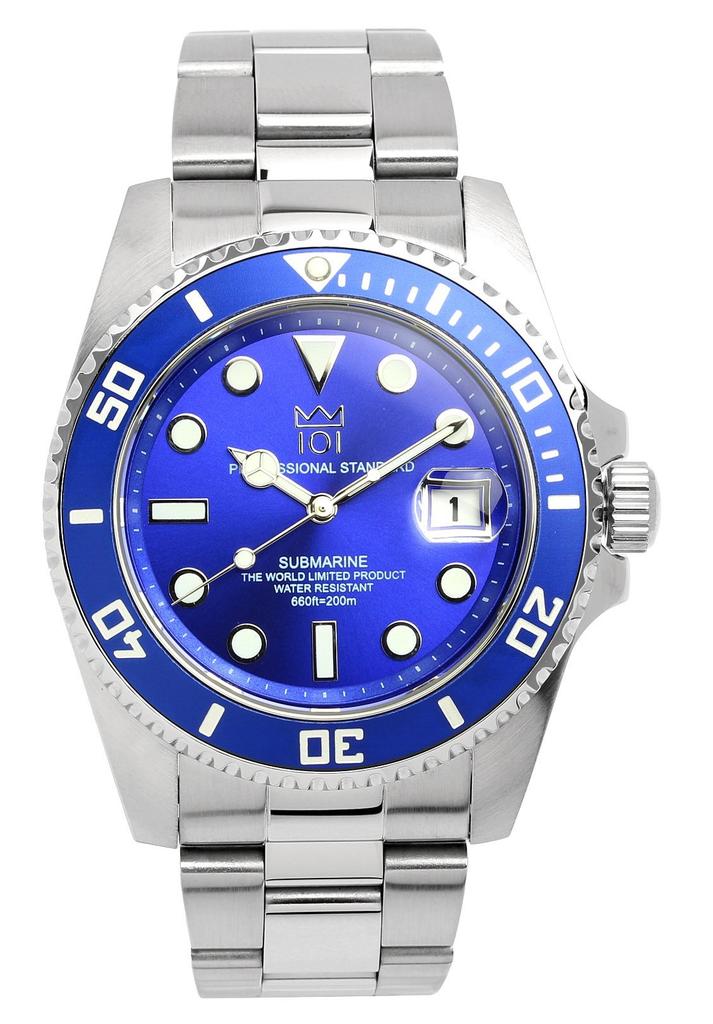 HYAKUICHI 101 1st HYAKU1-001 Quartz Diver's Watch Blue – 20 ATM, Japanese Movement