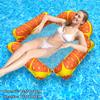 Foldable Fruit Print Floating Water Hammock Lounger Inflatable Pool Float Bed Chair for Summer Home Swimming Pool Lake Beach