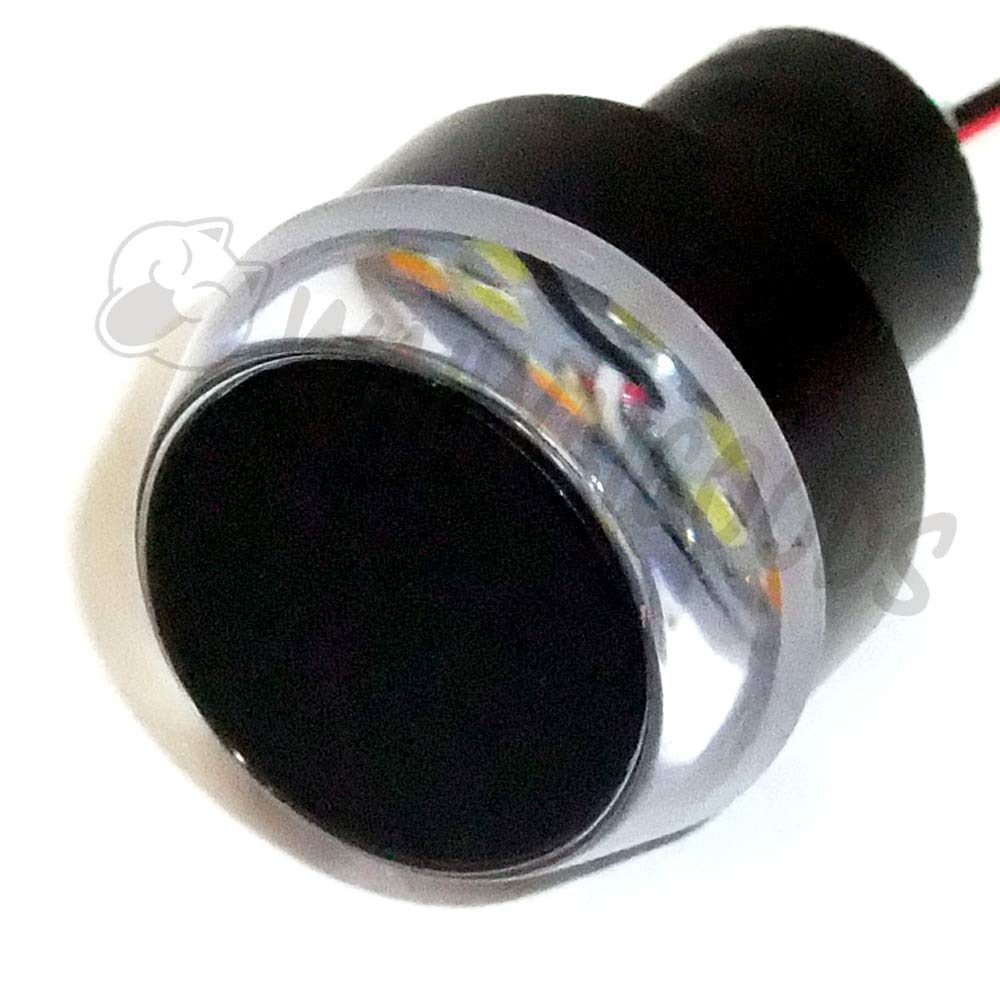 WAIWAIGOODS Motorcycle LED Bar End Turn Signal Position Light 2 Colors Luminous General Purpose Custom Parts Set of 2
