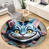 1pc Cat Wonderland Office Round Area Rug, Indoor Mat Suitable For Office, Under Office Chairs Bedroom Living Room Home Decor, Room Deco, 106
