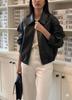 Stylish Black Bomber Women's Jacket Handmade Casual Soft Lambskin Leather Biker