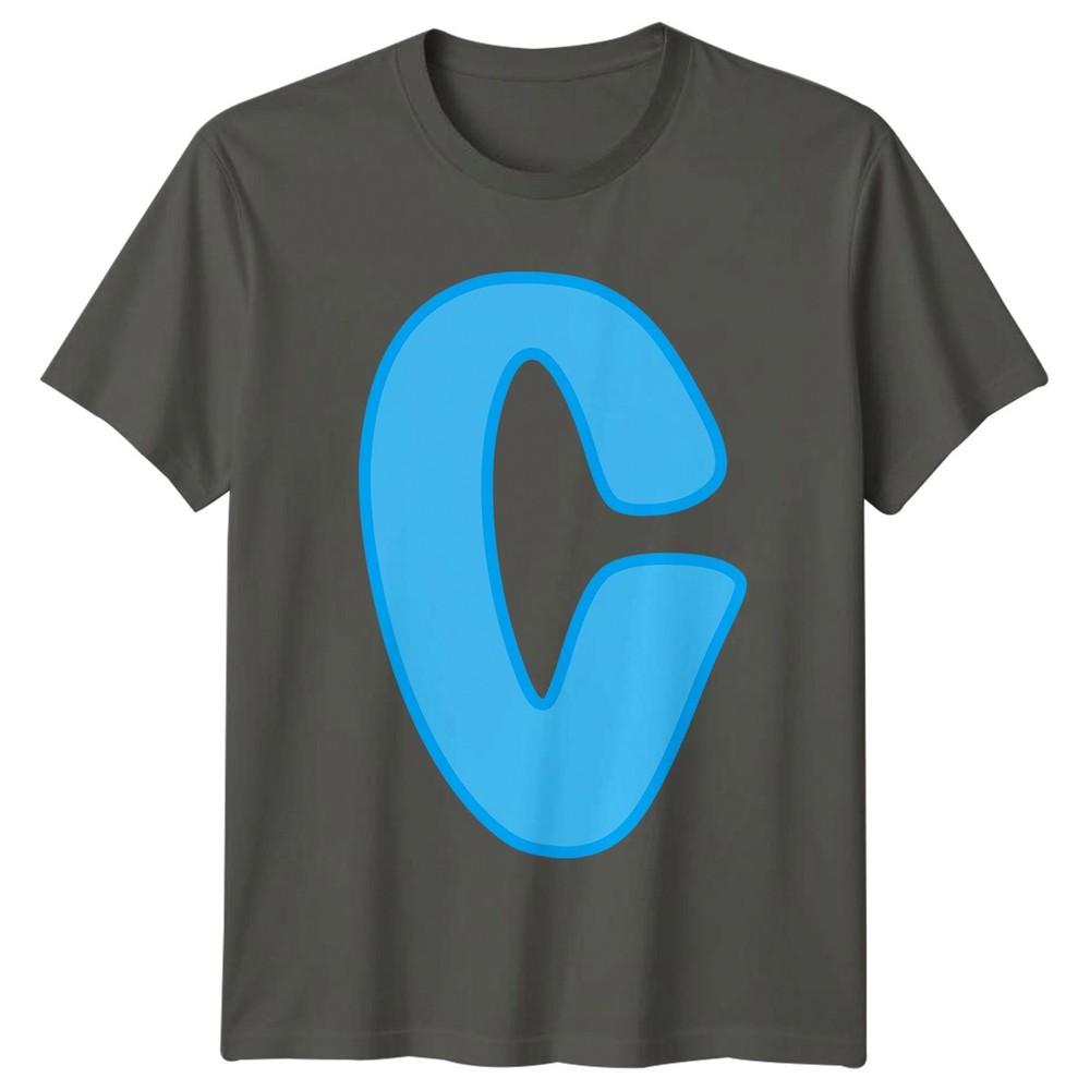 C Initial Letter Alphabet Unisexs TShirt Unisexs Graphic Tee Monogram Unisex Top S