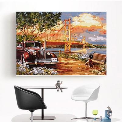 Pittura diamante fai da te trapano completo decorazioni per la casa pittura ricamo a punto croce auto e ponti immagine