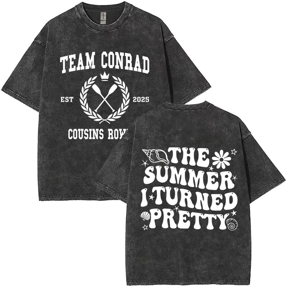Washed Vintage TV Play The Summer I Turned Pretty Team Jeremiah Cousins Beach Tshirt Mens Women Casual Cotton Crewneck T Shirt