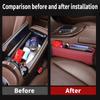 1PC Caixa organizadora de couro para carro, assento de carro, bolso com fenda, multifuncional, suporte de armazenamento para assento de motorista, acessórios para interior de automóveis