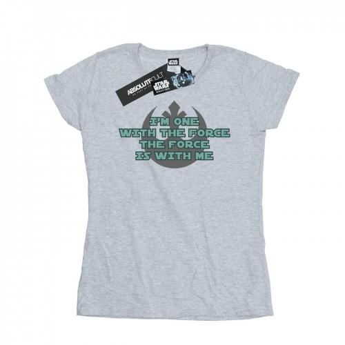 Star Wars Womens/Ladies Rogue One I´m One With The Force Green Cotton T-Shirt
