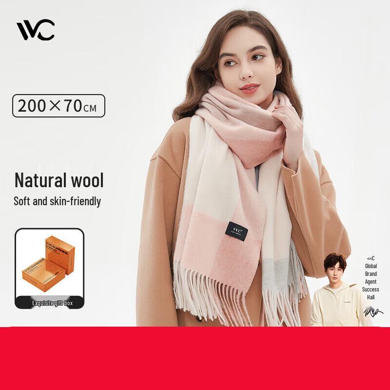 

VVC Unisex Winter Plaid Wool Scarf Shawl