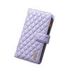 Applicable to iPhone16E mobile phone leather case 14Pro rhombus pattern small fragrant style zipper bag leather case 15plus solid color