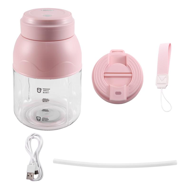 A25F-Juicer Cup Cordless Portable For Making Milkshakes And Smoothies, Large Capacity With Straw Ton And Ice Functionality