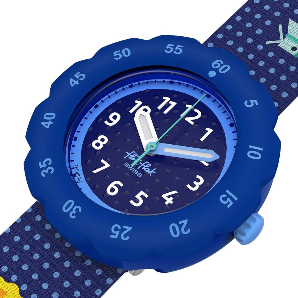 Flik Flak Wristwatch for SOLAR UNIVERSE Blue [Flik Flak] Kids' Boys, 34mm, FPSP081,