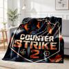 Counter Strike Pattern Blanket for Home Decoration, Bed, Sofa, Car Travel, Camping, Suitable for All Seasons, Birthday Christmas Gift