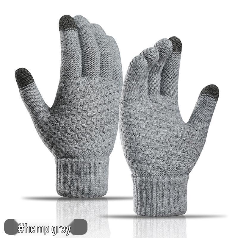 

Зимние флисовые перчатки с сенсорным экраном для мужчин и женщин - Толстые, теплые, непродуваемые, вязаные для использования с мобильными устройствами и для студентов хизер серый