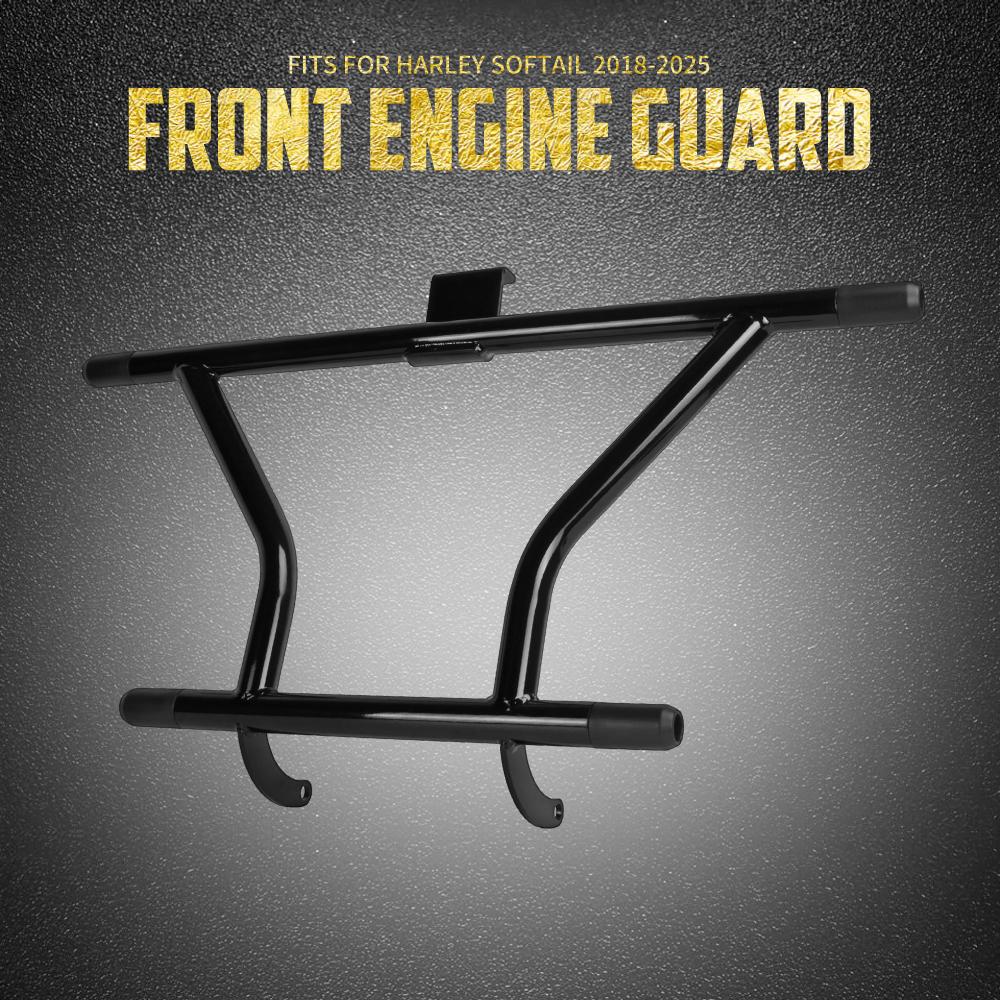 Motorcycle Front Crash Bar Highway Footpeg Engine Guard Protector Bumpers For Harley Softail Fat Boy Low Rider Breakout 2018-24