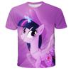 Summer Fashion Children Little Pony 3D Cartoon Oversized T-shirt Children Short Sleeves Tees Baby Kids Tops For Girls Clothes