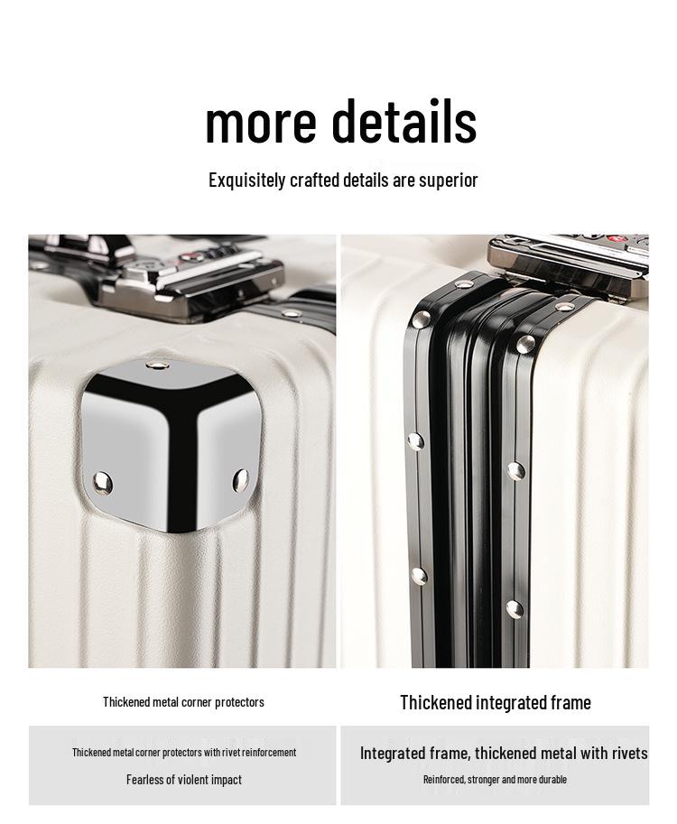 Lightweight 18-Inch Aluminum Carry-On Trolley with Quiet Wheels, Sturdy and Durable