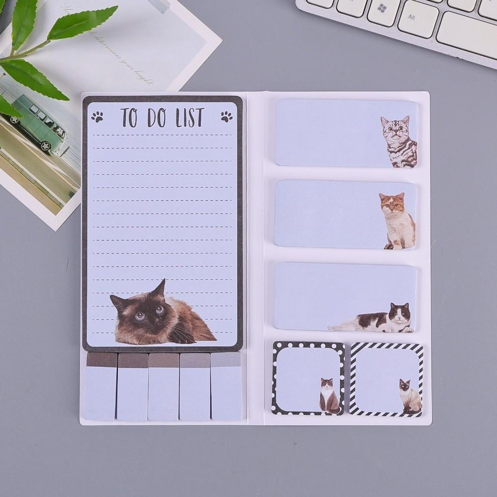 Colorful Pocket Notepad Dog Cat Self-Adhesive Notes Sticky Notes Set  School Supplies