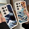 Japanese Wave Kanagawa Surfing Soft Phone Case for Samsung Galaxy S26 Ultra S25 Edge S24 S23 S22 Plus S21 S20 FE 5G Shell Silico