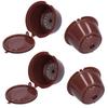Refillable Coffee Capsule Reusable Coffee Filter for Dolce Gusto Machine with Spoon BrushBrown