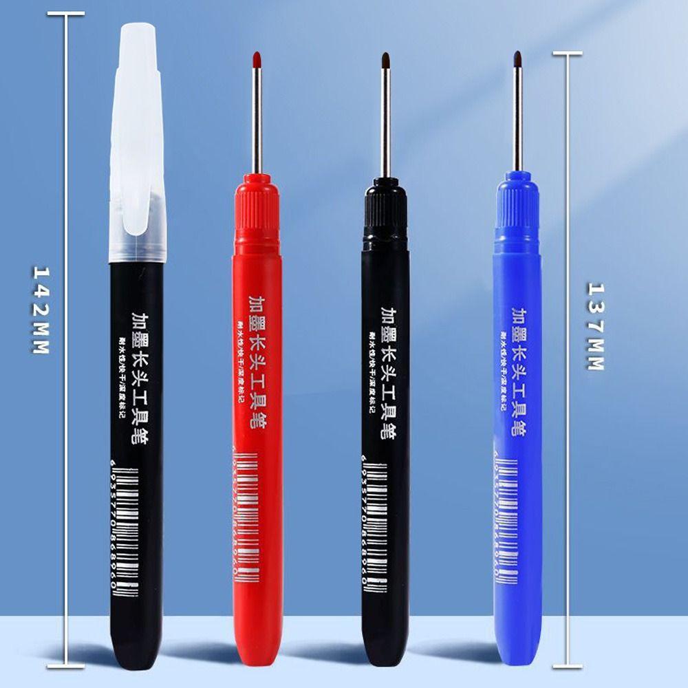 Woodworking Decor Craftwork Deep Hole Marker Pens Carpenter Pen Mark Tool Long Head Markers