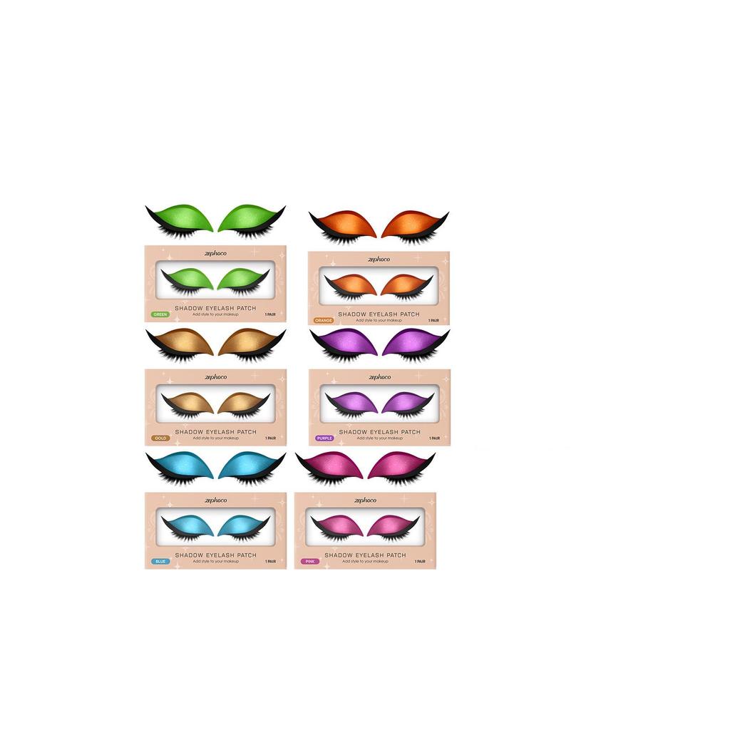 Zephoco Eyeshadow And Eyelash Stickers, Lazy Eye Shadow Eyelash Patch, 2-In-1 Reusable Eye Makeup Stickers Self-Adhesive Quick Makeup
