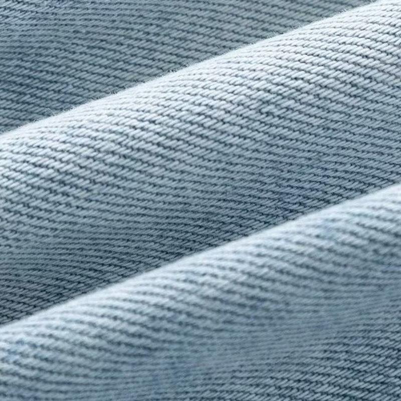 Men Casual Denim Shorts Male Elastic Waist Straight Leg Comfortable Light Blue Soft Short Pants Baggy Wide Leg Jeans