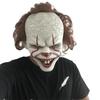 Halloweenská klaunská maska, dvourohý klaun, klaun se zvonkem