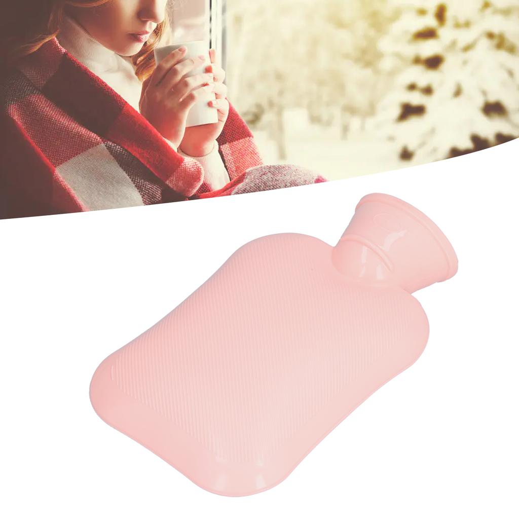 Hot Water Bottle Portable Thickened Water Injection 500ml Warm Water Bag for Warm Feet Cold