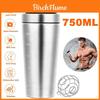 Wielofunkcyjny kubek-szejker do białka Duża pojemność 500ml 750ml Stal nierdzewna Do fitnessu na świeżym powietrzu i mieszania smoothie