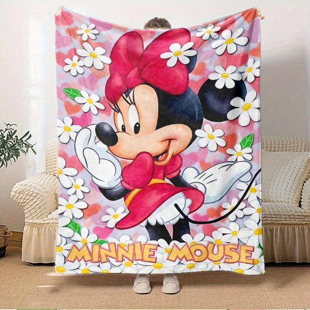 1pc Throw Blanket - Minnie Mouse Bedding Coverlet, Sofa Blanket, Gift for, Home Decor, Valentine's Day Present, Cute