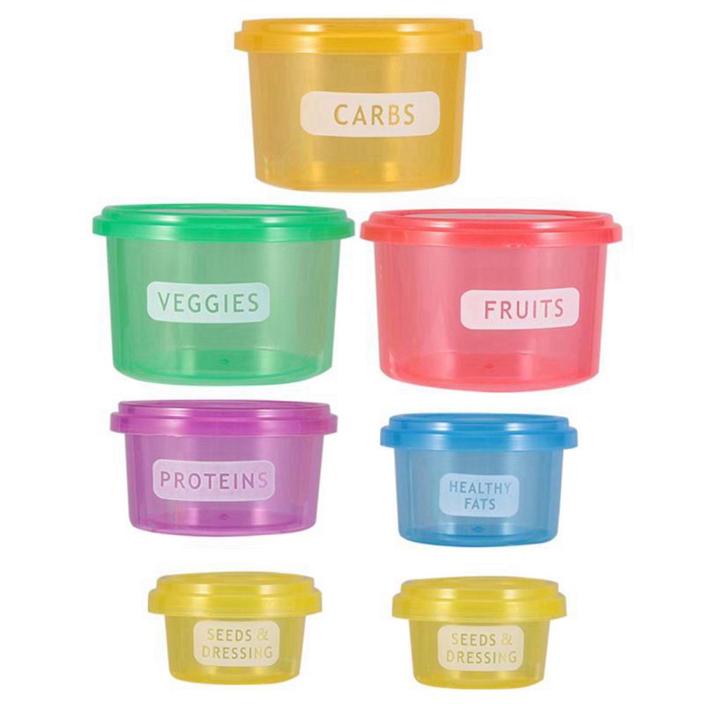 Control Keep Fit Storage Organizer Portion Control Meal Measure Dish Lose Weight Food Container
