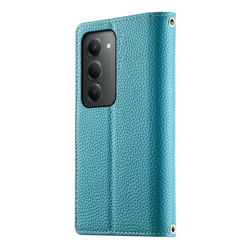 For Xiaomi Redmi 15 5G (Global) (169mm) Case Zipper Wallet Color Splicing Leather Flip Phone Cover with Straps