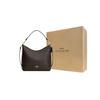 Coach Laurel 36 Logo Zip Closure Faux Leather Crossbody Shoulder Bag Large Women Bags Walnut Black CY685-IMXAQ