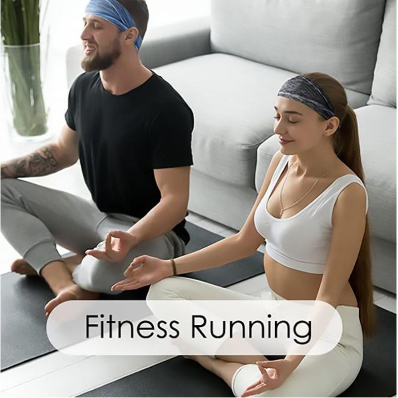 4 Pack Sweatbands for Men Non Slip Sport Men Headbands Sweat Wicking Guys Sweatband Breathable Headbands for Fitness Running Yoga Cycling