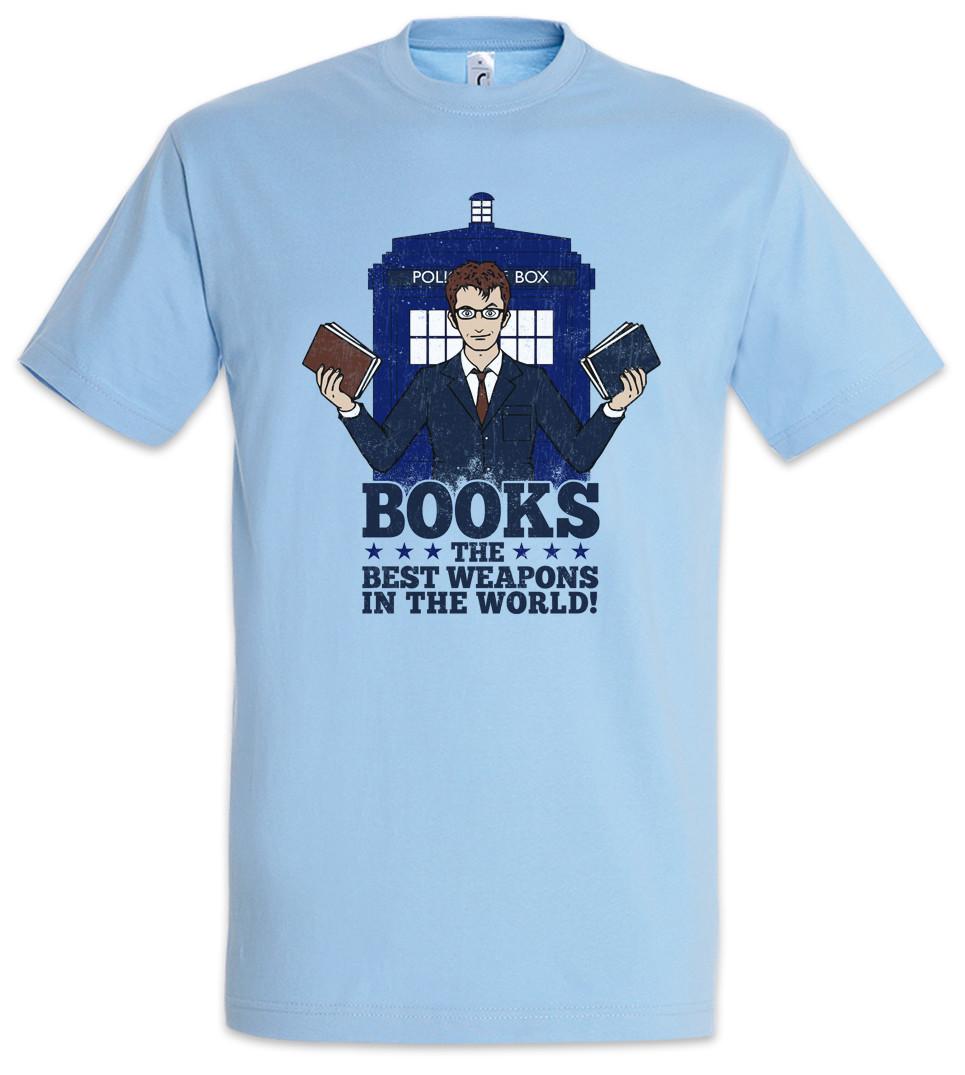 Books Are Weapons T-Shirt Mens Womens Tees Top Teacher Literature Love Addiction addicted Fun Reading M