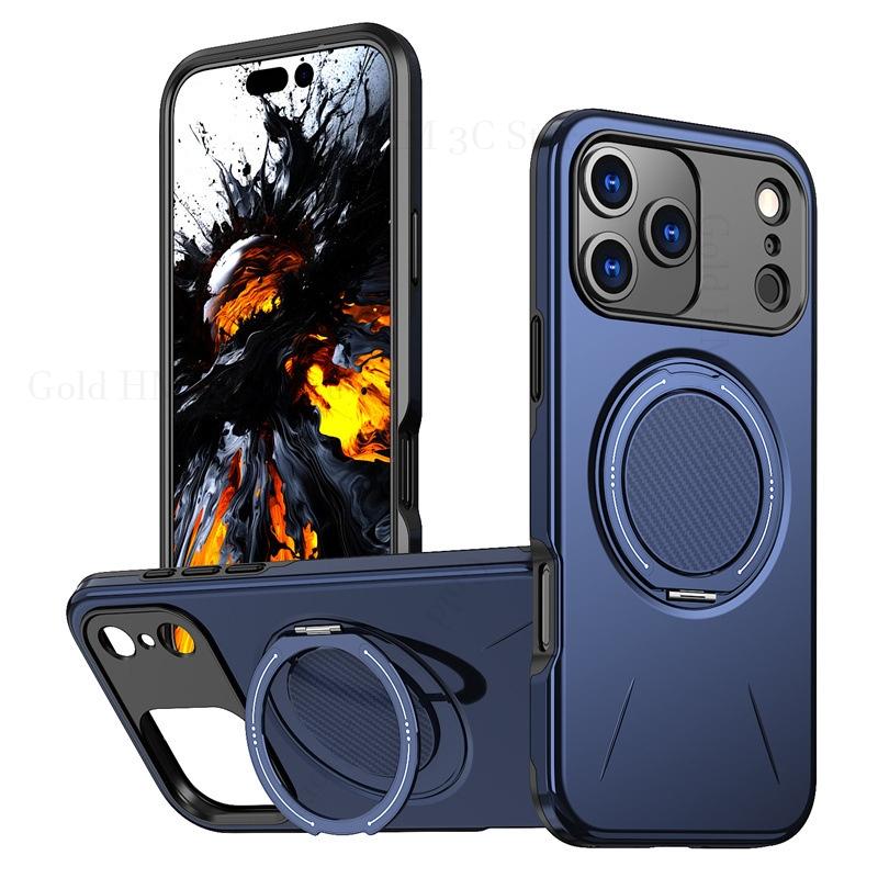 Magnetic Ring Holder Stand Shockproof Case For iPhone 17 Air 16 Pro Max 14 13 15 Pro Wireless Charging Heavy Duty Protect Cover