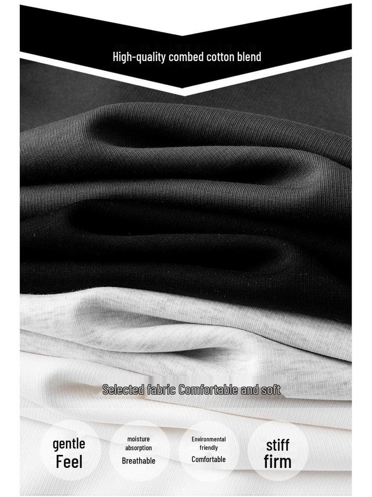 Herren Schwergewicht Gestickter Sport-Hoodie, Herbst/Winter 2025, Rundhals, Leicht lockere Passform