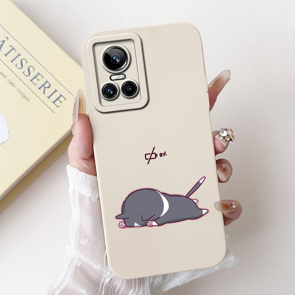 For Realme GT Neo 3 Case RMX3561 RMX3560 Shockproof Cover Fashion Tulip Soft Silicone Matte Phone Cases For Realme GT Neo3 Coque