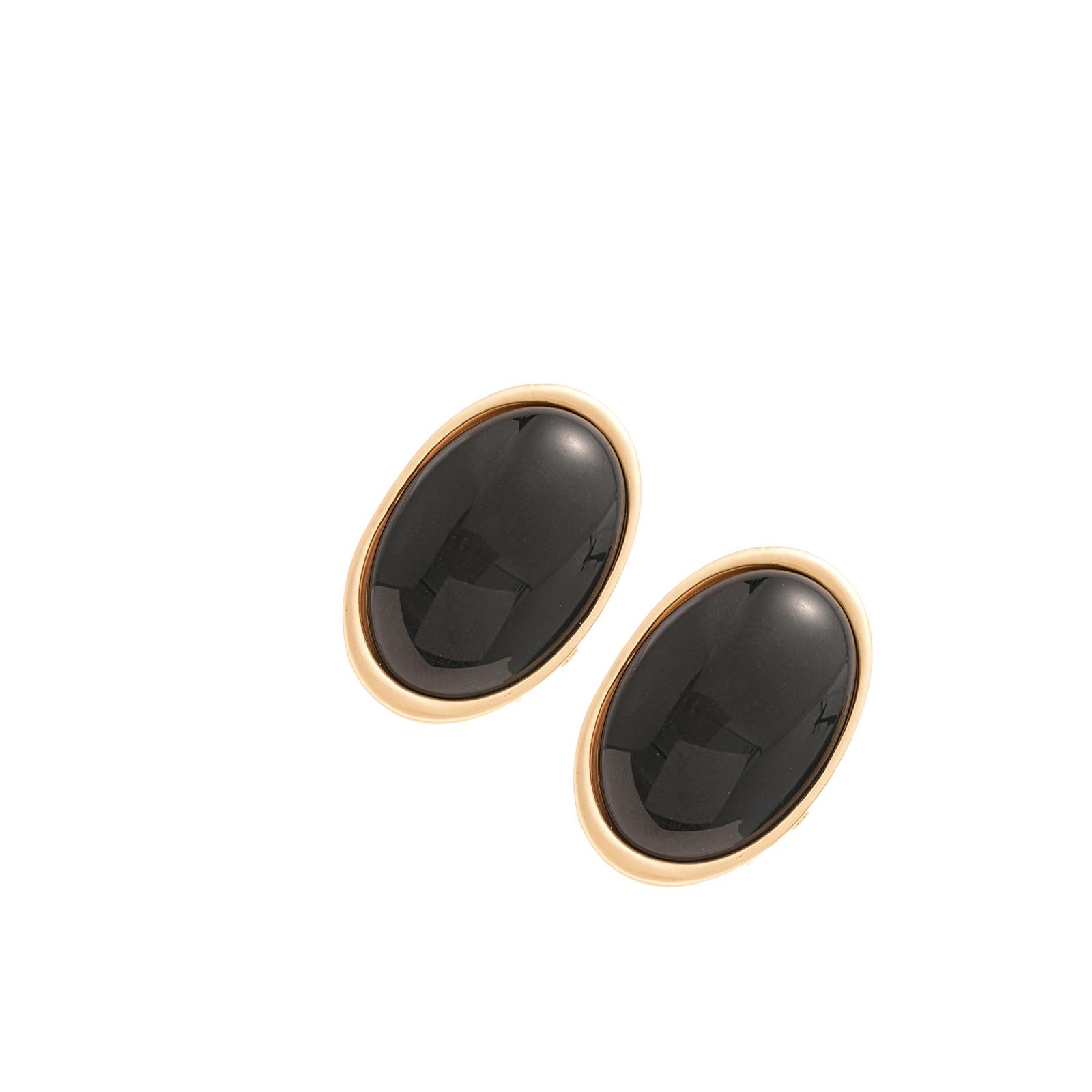 

Ретро Минималистичные Овальные Серьги из Смолы Удобные Пусеты из Стерлингового Серебра Геометрические Акцентные Украшения чёрный