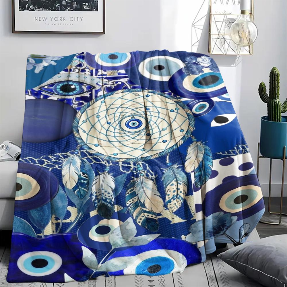 1Pc Dreamcatcher Print Flannel Blanket, High Quality Comfortable for All Seasons, Home Decor, Warmth and Comfort, Perfect for Christmas Gifts W92