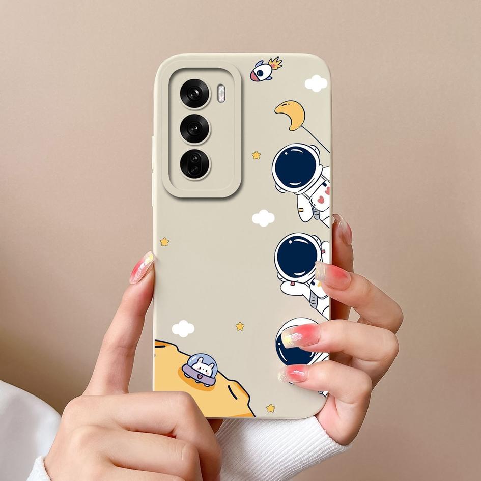 

Чехол для Oppo Realme C63 Narzo N63 C61 Reno12 F Pro с рисунком летчика-астронавта, высококачественный мягкий силиконовый протектор экрана, чехлы для телефонов Capas Realme C61