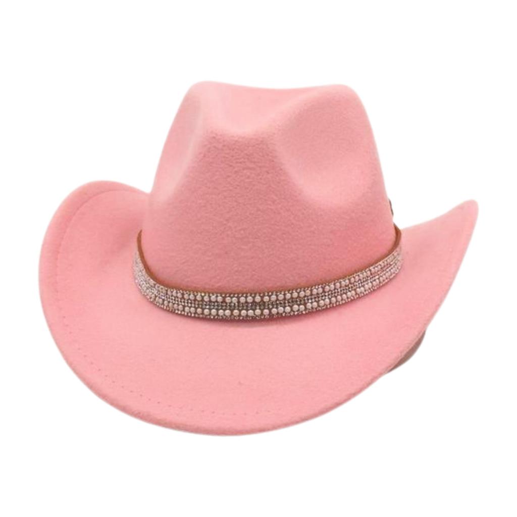 British Jazz Hat Men'S And Women'S High-End Flash Rhinestone Accessory Hat Cowboy Hat